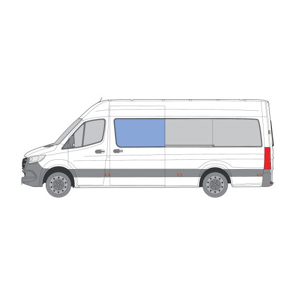 Mercedes Benz Sprinter 2006-on | Bonded Half Sliding Window - Front Left-Hand (Insect Mesh Compatible) - Image 2