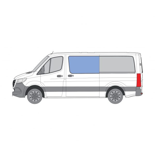 Mercedes Benz Sprinter 2006-on | Bonded Half Sliding Window - Front Left-Hand (Insect Mesh Compatible) - Image 3