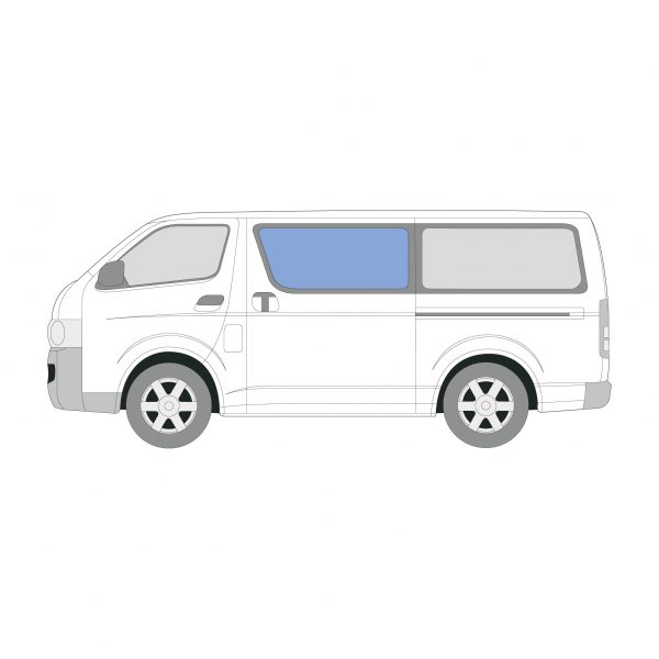 Toyota Hiace 2005-2019 | Bonded Half Sliding Window - Front Left-Hand - Image 2