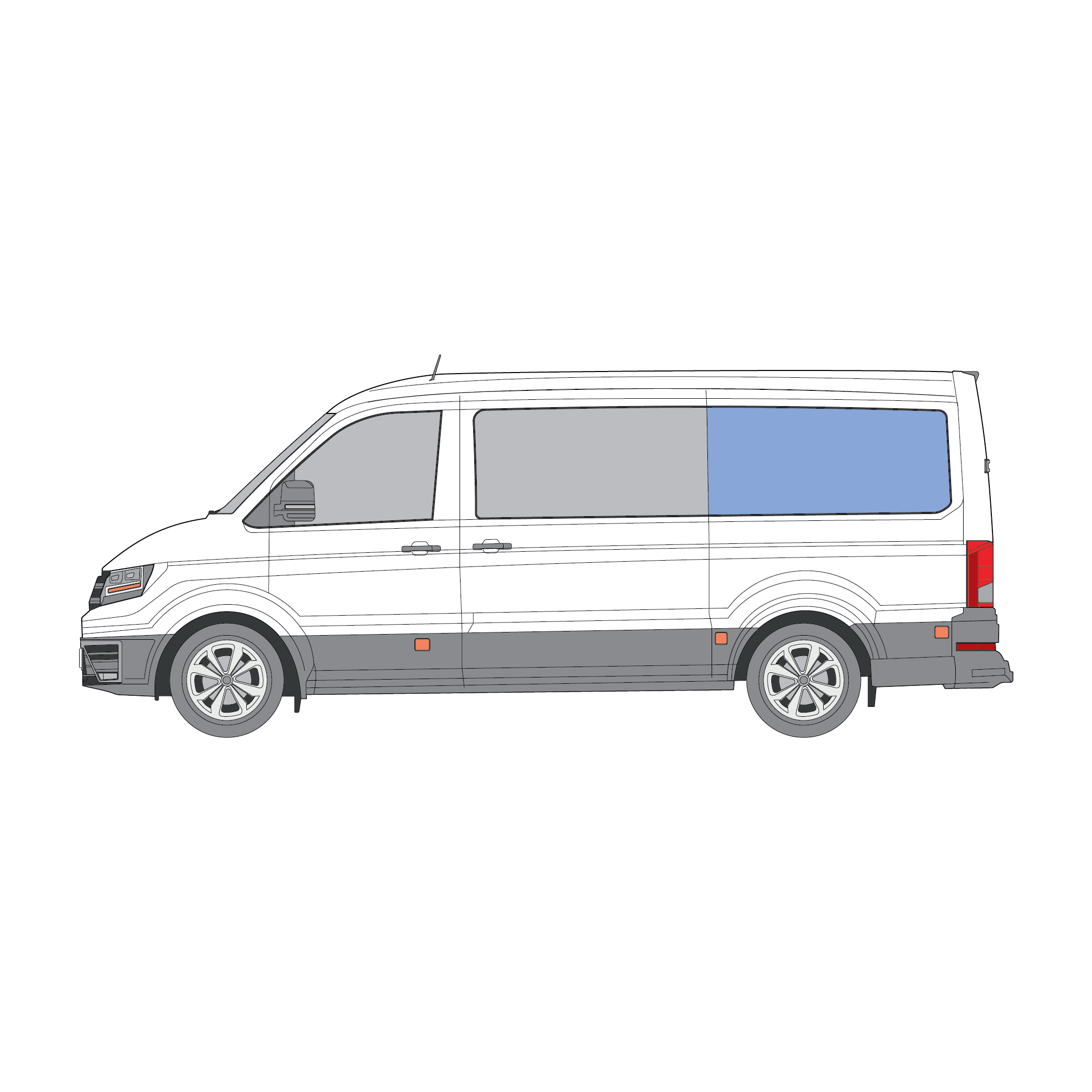 VOLKSWAGEN CRAFTER MWB 2017-ON | CAMPER VAN BODY FLARE – REAR LEFT-HAND