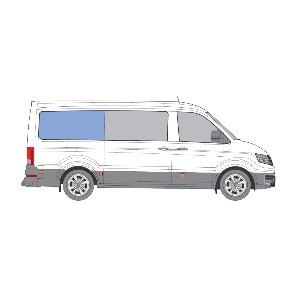 Volkswagen Crafter MWB 2017-on | Bonded Half Sliding Window - Rear ...