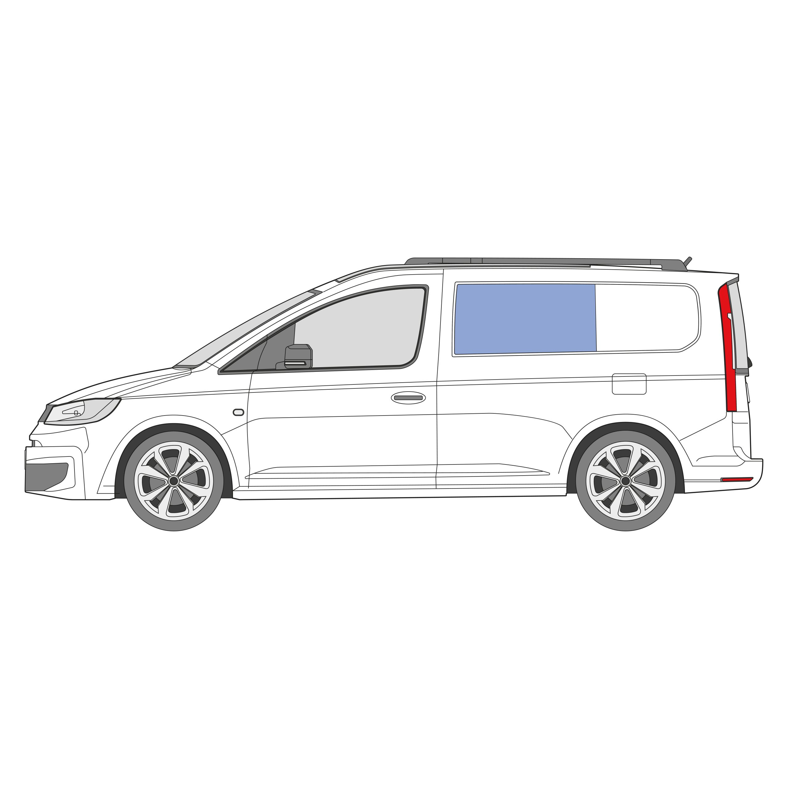 Volkswagen Caddy Maxi LWB 2021-on | Bonded Sliding Window – Front Left-Hand