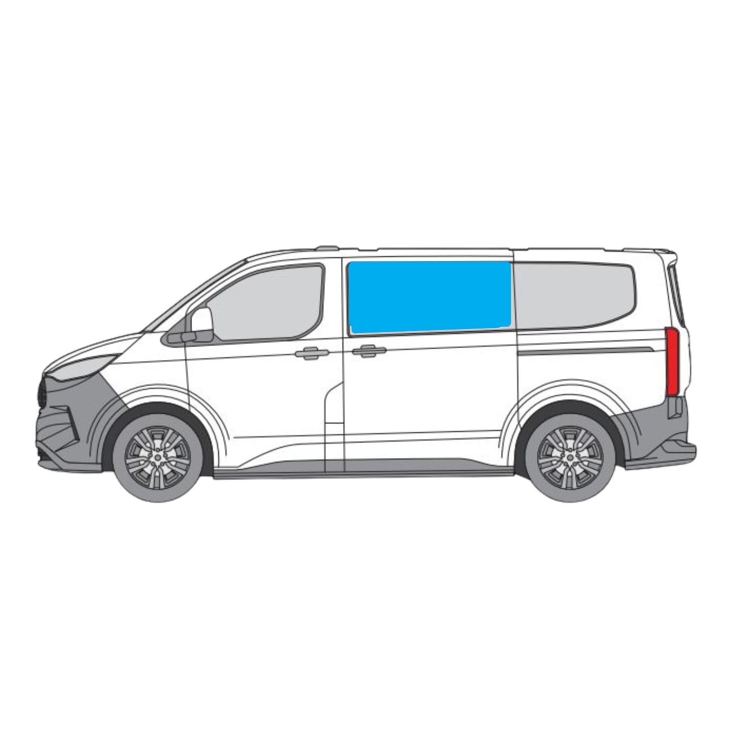 Ford Transit Custom AV 2024-on | Bonded Fixed Window – Front Left Hand